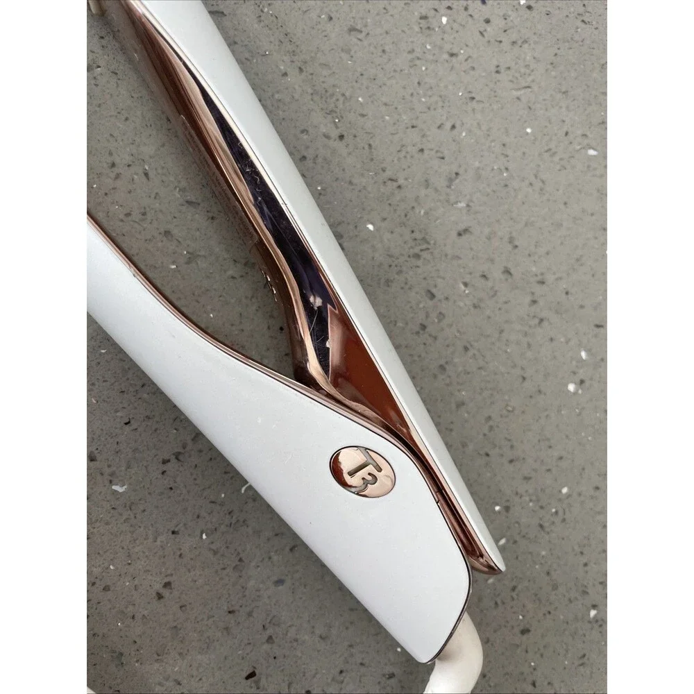 T3 - Smooth ID 1” Smart Flat Iron with Touch Interface White & Rose Gold tested